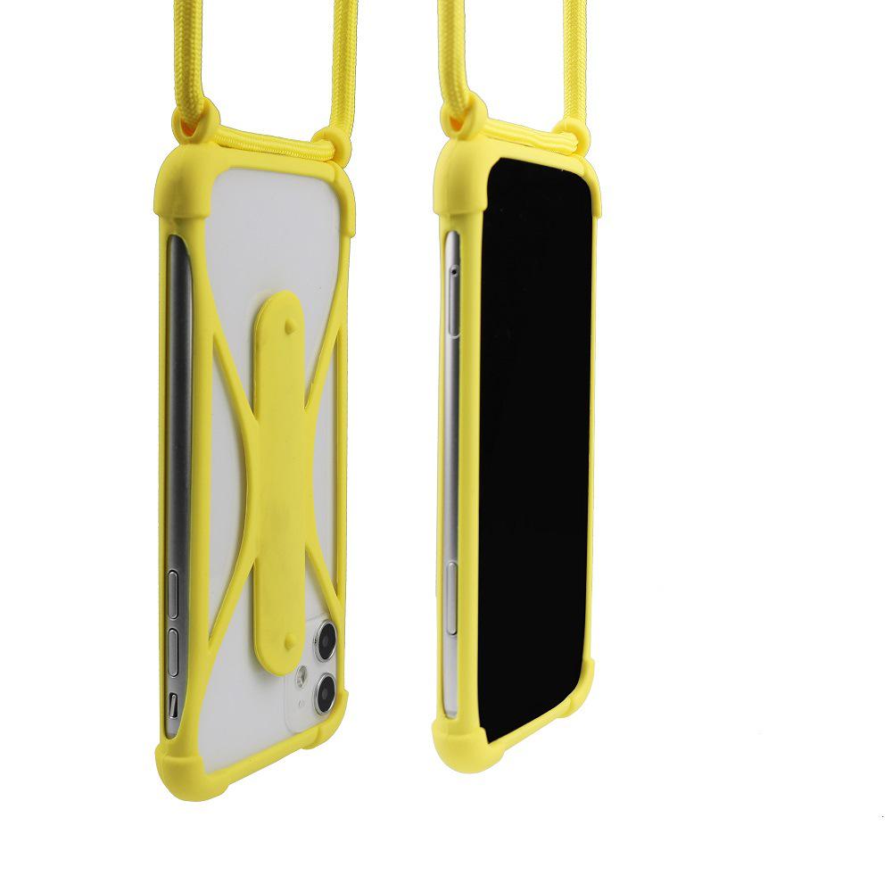 Универсальный силиконовый чехол-ремешок для телефона через плечо с защитой от падений по четырем углам