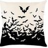 Home Decor Halloween Cat, Pumpkins & Spider Print Pillow Pattern Cushion Cover Suitable For Sofa Bedroom Car Pillow Cover