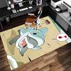 1pc Jeff the Land Shark Print Area Rug - Soft, Washable Non-Slip Indoor Mat for Office Chairs, Living Room, Home Office Decorative Rug