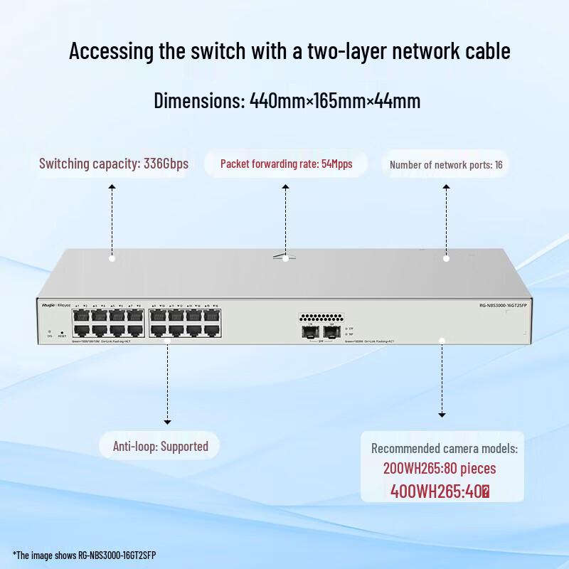 Ruijie RG-NBS3000-16GT2SFP 16-Port Gigabit Managed Switch