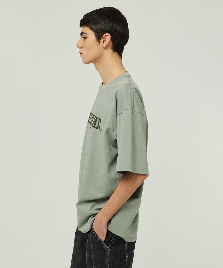 MAGOODGAN Swagver 3580 Embroidered Oversized Gray Short Sleeve Tee