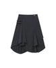 Miseki Seoul [Miseki Seoul X Yeomim] Stud Belted Midi Skirt Charcoal