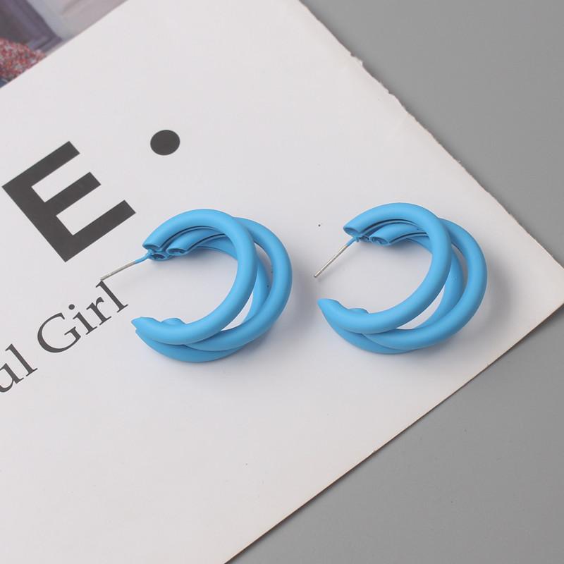 New Blue Color Geometric Earrings for Women Bohemian Flower Butterfly Pendants Female Dangle Earrings 2024 Aretes De Mujer