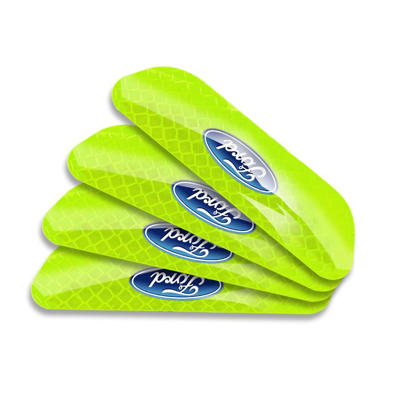 4PCS/set Car Reflective Safety Strip Stickers For Ford Focus 2 3 4 Mondeo Kuga Fiesta MK7 Escort Explorer Edge 2 4 MK2 MK4