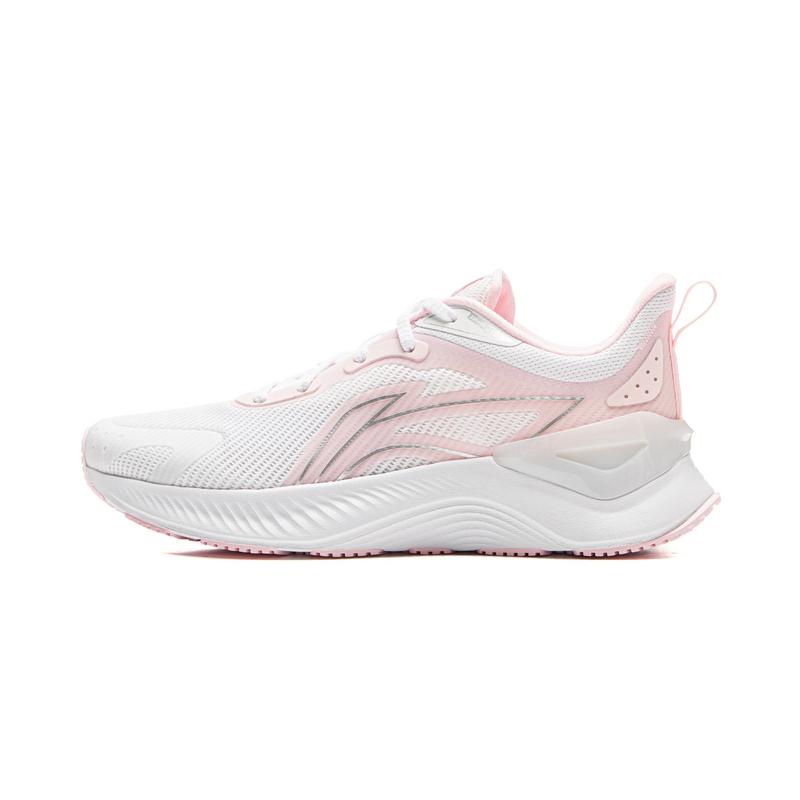 Li Ning Амортизация, Износостойкие Низкие Повседневные Беговые Кроссовки Женские Бело-Розовые ARHV022-6