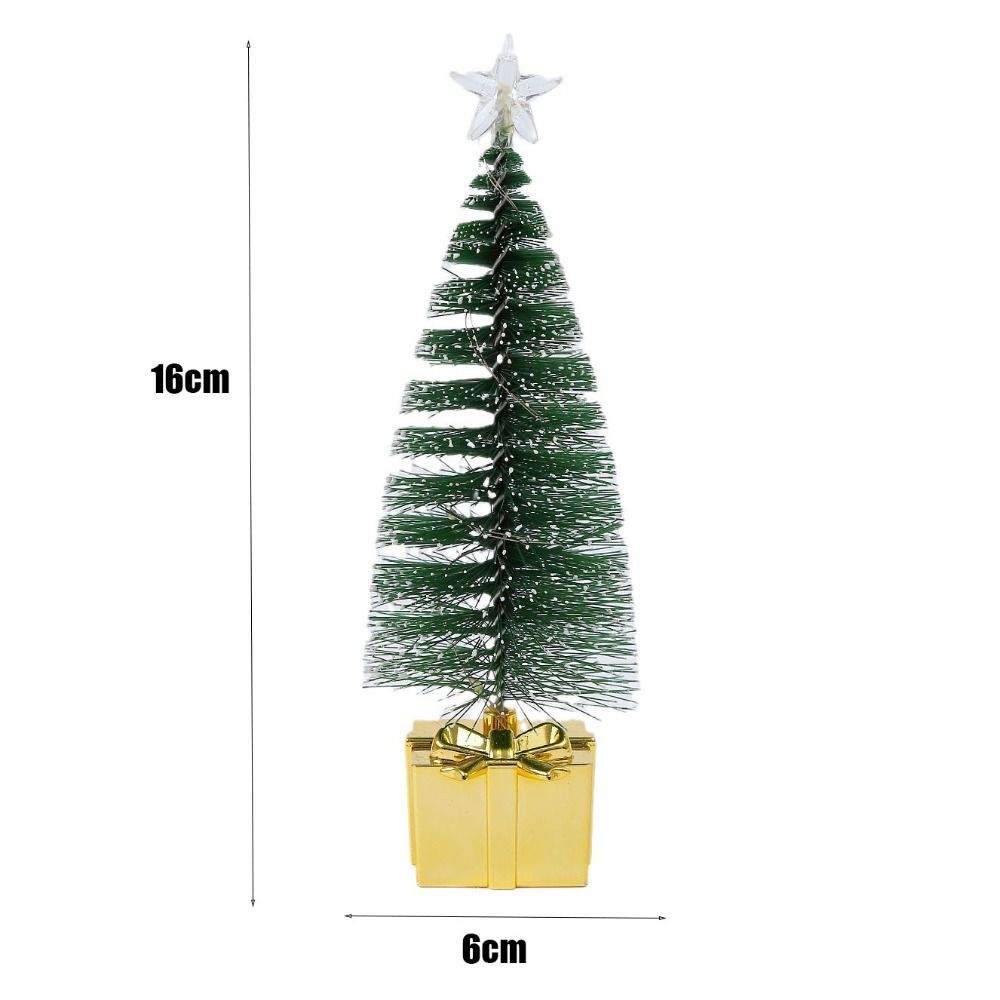 4pcs LED Colorful Xmas Tree Mini Christmas Home Decoration Toy Luminous Christmas Tree  Gift