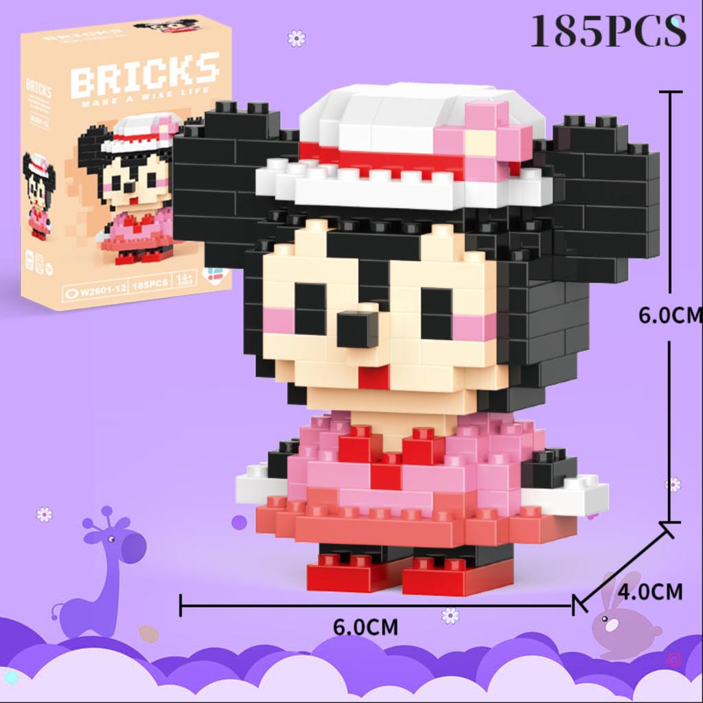 185PCS Building Blocks Cartoon Character Educational Puzzle Toy Compatible with Popular Construction Bricks Model Display Figure Set for Children