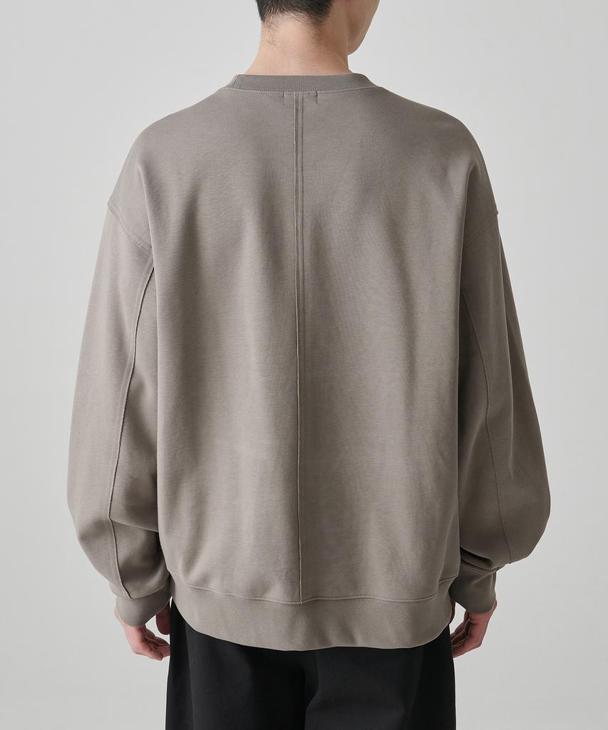 MUSINSA STANDARD Flat Terry Raw Edge Cutting Oversized Sweatshirt [Dusty Beige]