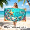 Fish Ocean Theme Beach Towel Personalized Custom Name & Text Soft Quick Dry Beach Towel for Swimming Travel
