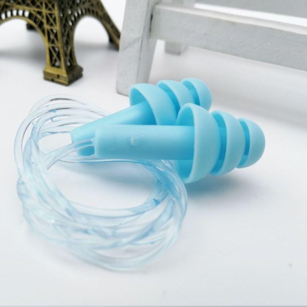 Accessories Hearing Sleep Earplugs Swim Ear Plugs Nasal Clip Earplugs with Rope Silicone Ear Plugs
