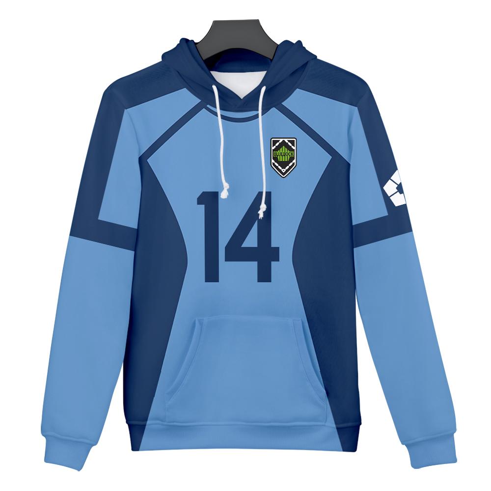 Аниме Blue Lock 3D Print Hoodies Мужские Женские Модные Повседневные Толстовки Оверсайз Пуловеры С Капюшоном Толстовки Спортивные Костюмы Мужская Одежда