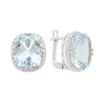 Серебряные серьги с натуральным топазом 14.432ct, фианитами (2152125)