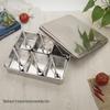 Japanese Style 304 Stainless Steel 2-Compartment Condiment Box