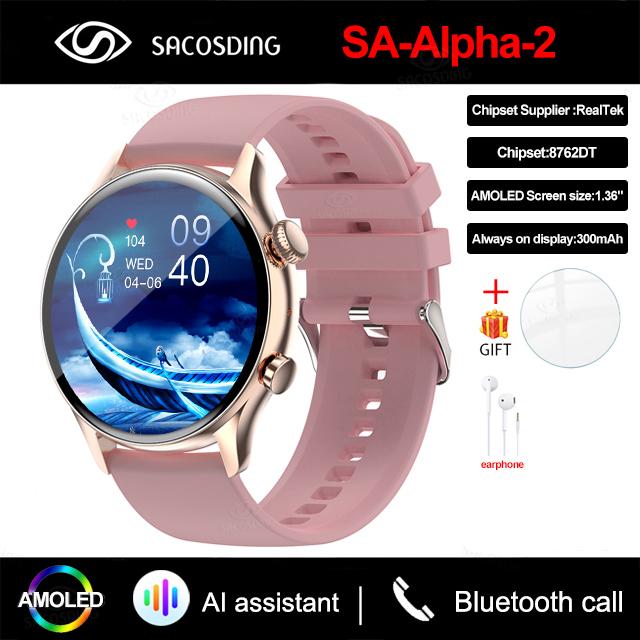 Nfc Bluetooth Call женские умные часы мужские Amoled 390*390 Hd экран всегда отображает часы водонепроницаемые умные часы для Xiaomi