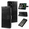 Ретро Чехол для телефона из зернистой кожи для infinix SMART 6 Plus Магнитная застежка Подставка Бизнес-чехол