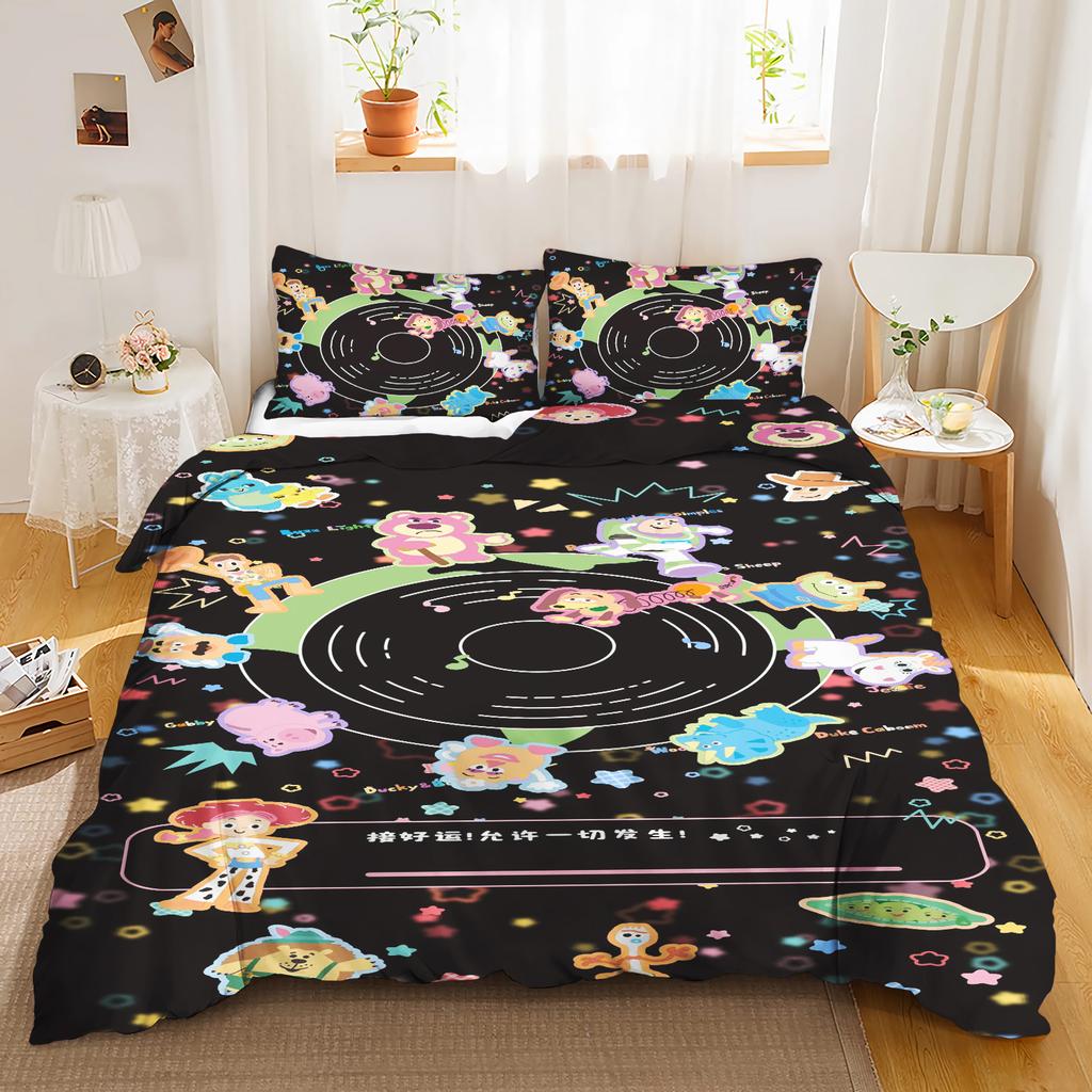 Toy Story 3-Piece 1 Quilt Cover One Piece Bedding Set Comforte Luxus Exquisite Birthday Gift 100% Polyester Home Decor