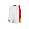 China National Basketball Team Home Loose Mid-Rise Straight Basketball Shorts Men Bottoms White CZ6647-100
