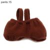Animal Pattern Cotton Stuffed Dolls Knited Hat Mini Overalls Plush Suspender Pants Doll Clothes