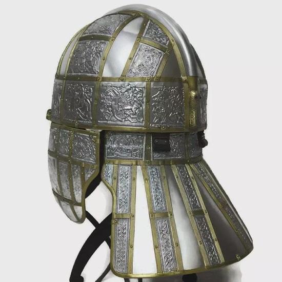 Handcrafted Sutton Hoo Style Anglo-Saxon Helmet Museum Quality Sutton Hoo Helmet Replica