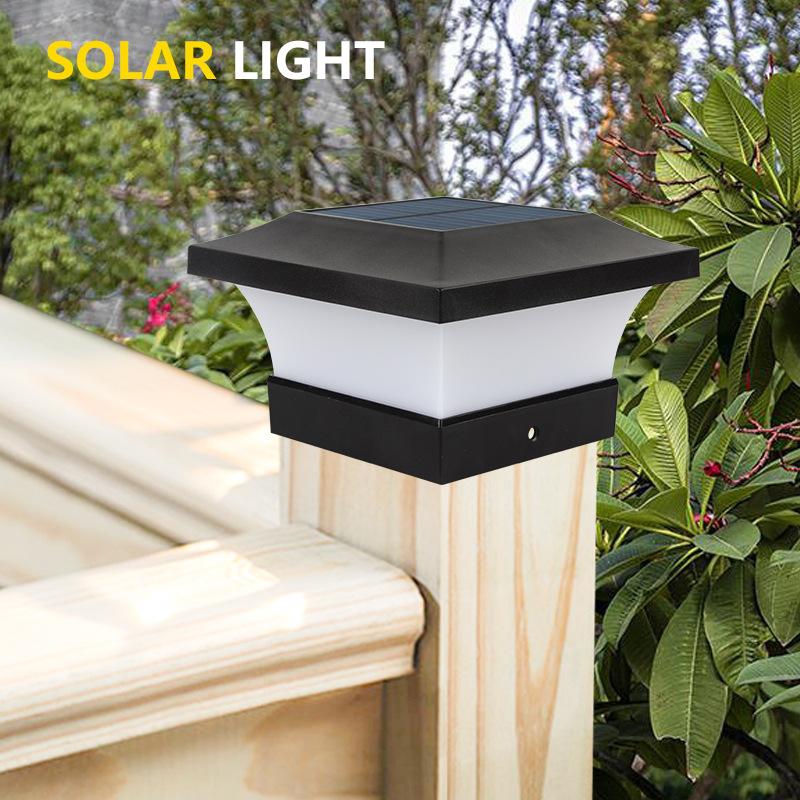 Solar Powered Fence Light IP65 Outdoor White Warm Security Lamp for Garden Decoration Gate Fence Wall Courtyard Cottage Lamp
