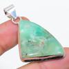 Chrysoprase Gemstone 925 Solid Sterling Silver Jewelry Pendant 1.97" SU-10306
