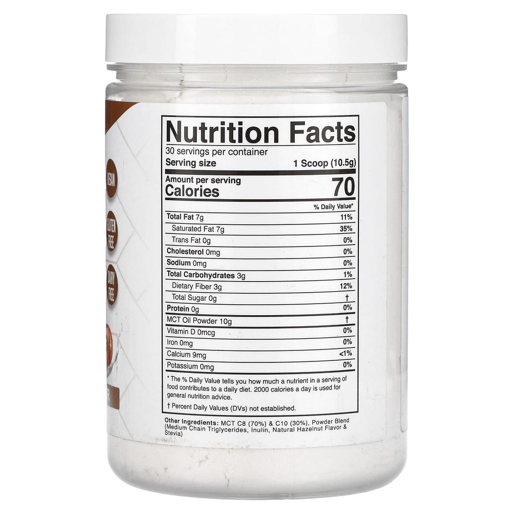 Divine Health Доктор. Кольбер Кето Зона, Порошок МСТ-масла, Фундук, 11,11 унции (315 г)