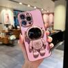 Чехол для iPhone 15 15ProMax 15Plus 14 13 12 11 Pro Max X XS XR XSMax 7 8 Plus 13mini 15Pro Astronaut Phone Stand Silicone Cover