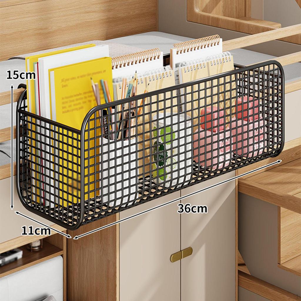 Подвесная корзина для хранения Органайзер для двухъярусной кровати Прикроватная полка Рейлинги Офис для детей Взрослых Металл Мульти