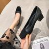 Women's High Heels Luxury Designer Shoes French Autumn New Slip On Casual Office Work Loafer Pumps Zapatillas Mujer 2024
