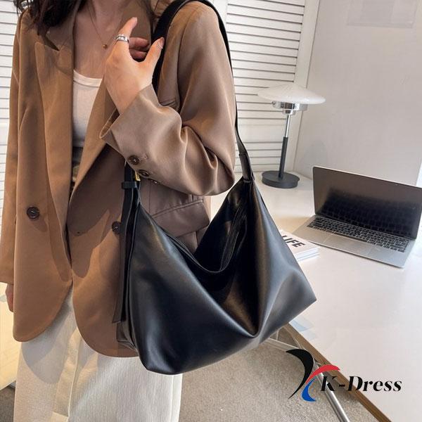 Вместительность Обычная кожаная сумка через плечо Модная роскошная сумка для покупок большой емкости