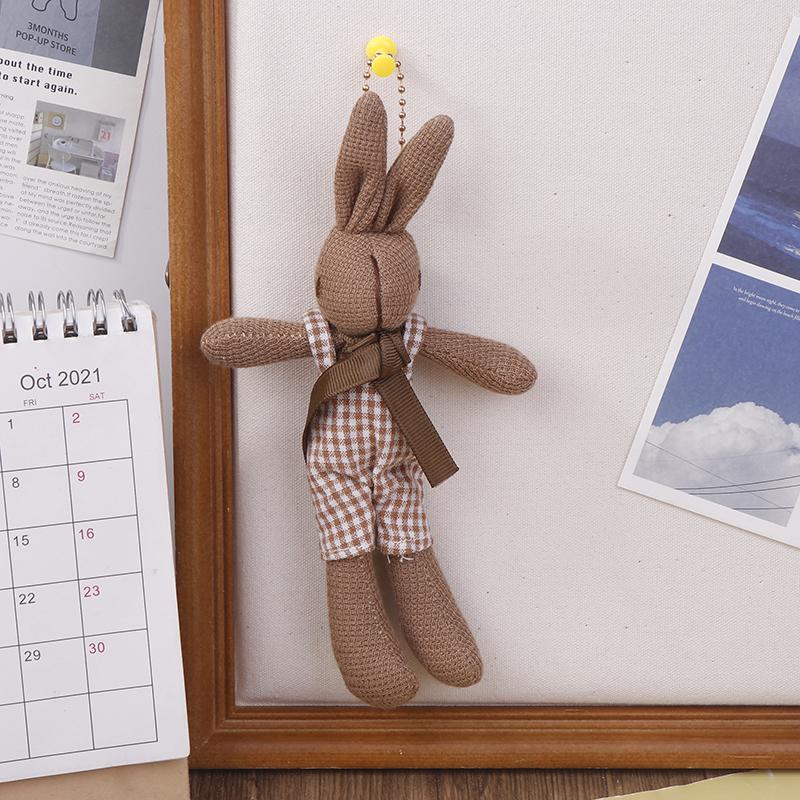 Подвеска с мультяшным брелоком для детей, тканевый брелок в корейском стиле, сумка-подвеска, украшение в виде леди-кролика, брелки для девочек, автомобильные аксессуары