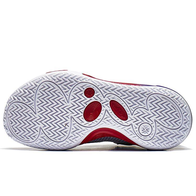 Li Ning All City 11 Lightweight Letter Shock Absorbing Wear Resistant Low Top Kids Basketball Shoes Kids Basketball Shoes Black Purple YKBT018-53