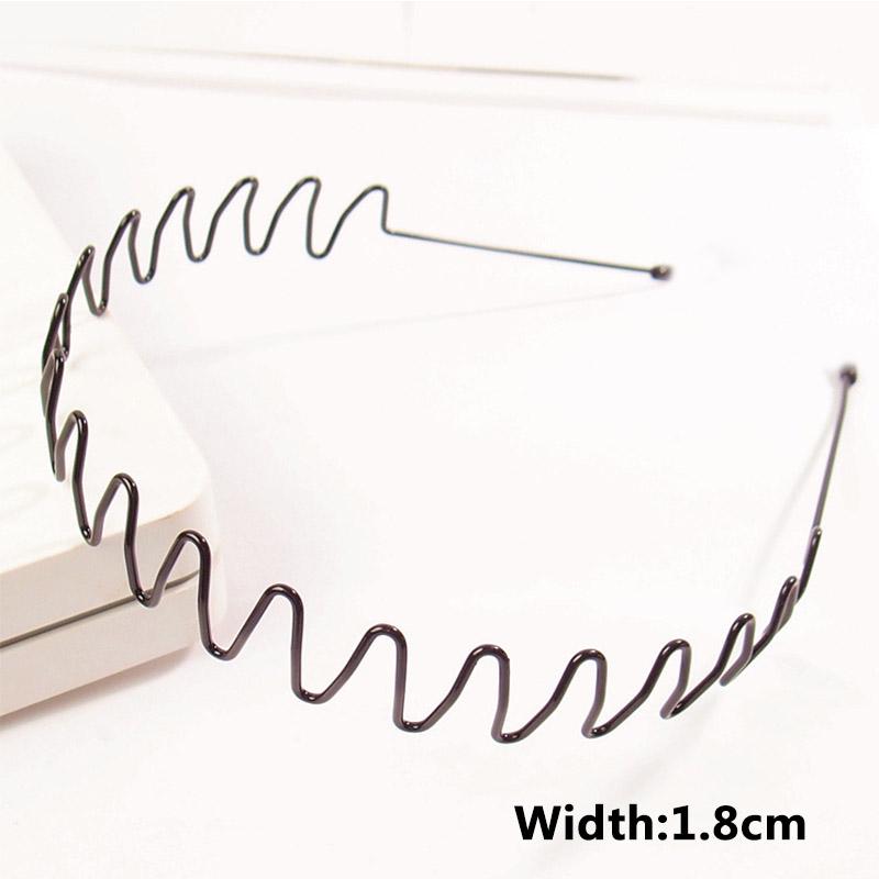 Модные женские мужские унисекс модные черные волны высокого качества 1 шт аксессуары повязка для волос металлический спортивный минималистский