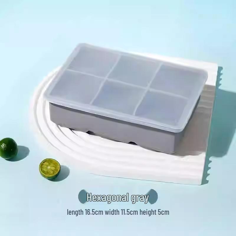 Большой силиконовый лоток для льда с крышкой - Пищевой, не содержит БФА