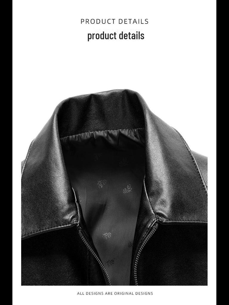 Мужская модная куртка из искусственной кожи с лацканами в мотоциклетном стиле — новый корейский стиль для весны и осени