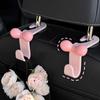 Универсальный автомобильный крючки Lover Bowknot для спинки сиденья автомобиля, органайзер для подголовника, вешалка для хранения продуктов, сумочка для женщин, автомобильные аксессуары
