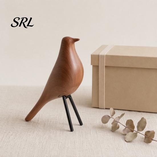 Abstract Bird Figurine Nordic Style Desktop Decor, Medieval Table Minimalist Streamlined Design Statue for Home Office Bookshelf Mantelpiece