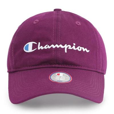 Champion Классическая кепка-бейсболка из хлопкового твила с логотипом, цвет Венецианский фиолетовый H0672-T1F