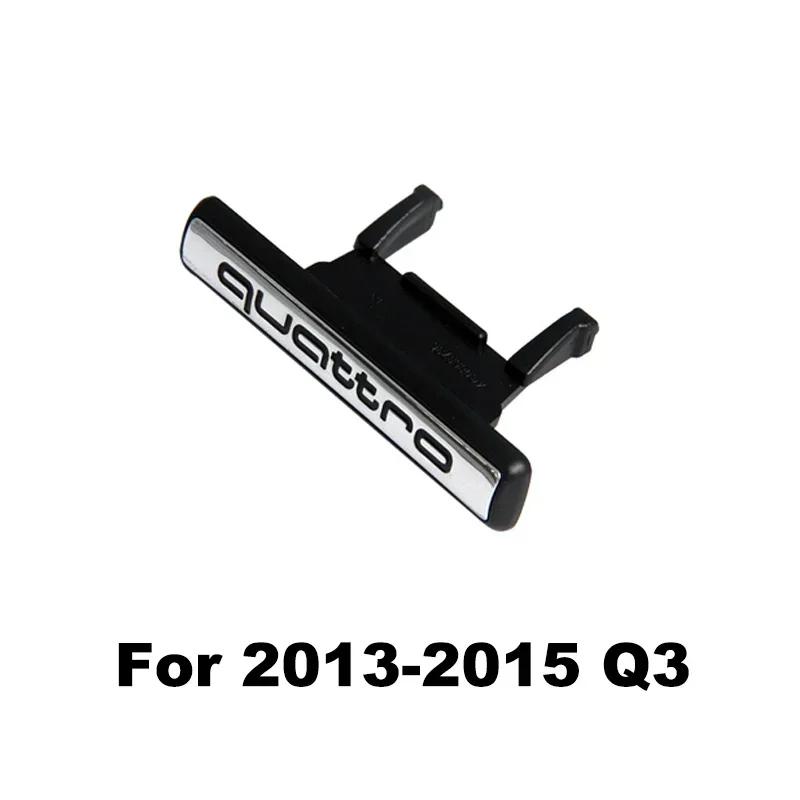 For hot Quattro Car Styling Front Grille Emblem Badge Q5 A5 A3 A6L A4L Q3 Q5L A8L A7 Four-Wheel Drive Standard Logo Accessories