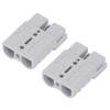 2 Set Battery Quick Connector Kit PC Shell Silver Plated Copper Terminal Battery Quick Connect Disconnect Plug 50A 600V