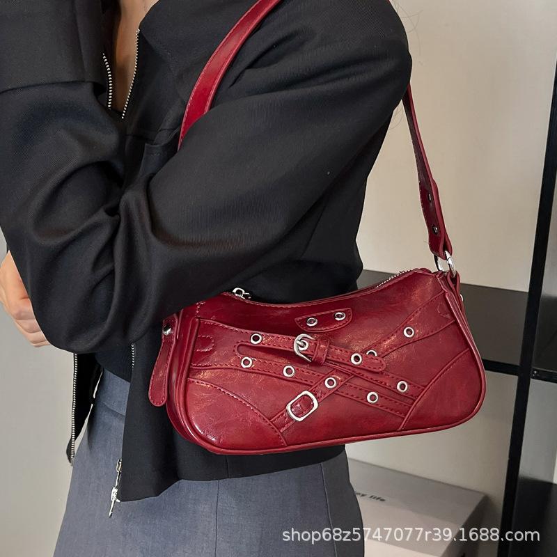 Свободная сумка под мышкой женская 2025 весна новая мода локомотивная маленькая квадратная сумка ленивый ветер высокая мудрость на одно плечо сумка кроссбоди