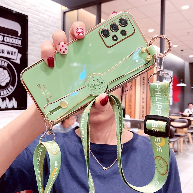 Роскошный чехол-держатель с покрытием для телефона Samsung A04 M13 A72 A52 A32 4g 5g A12 A13 A42 A51 A71 A31 M31 M51 A21s A03s, силиконовый защитный чехол