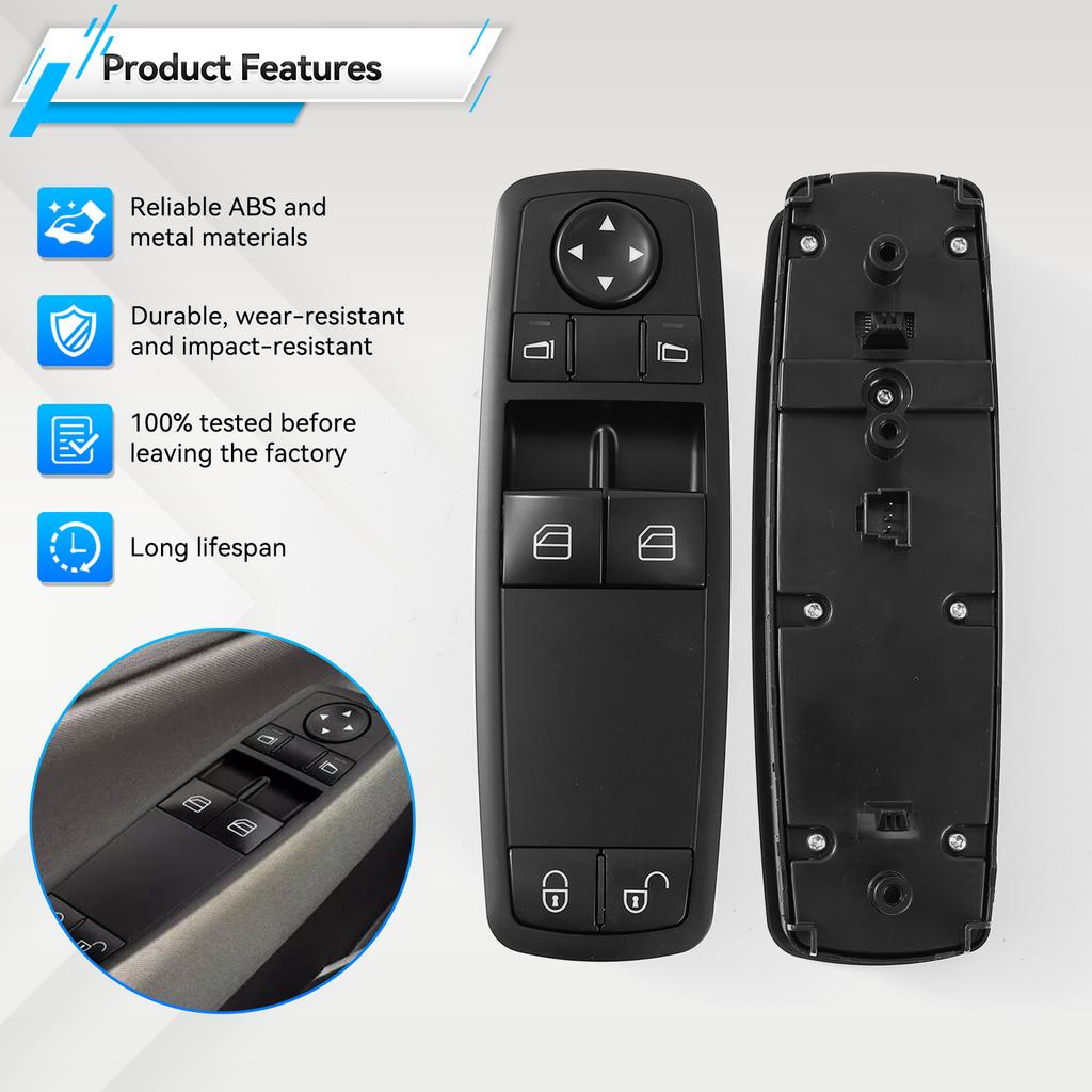 Car Electric Power Window Switch Master 1698206410 For Mercedes Benz A-Klasse W169 A160 A170 B-Klasse W245 B150 B160 A1698206410
