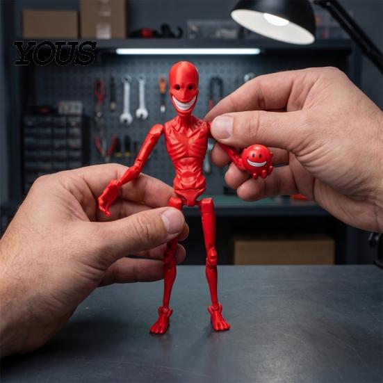 Articulated Horror Toys Figure, 3D Printed Posable Desktop Figurine, Movable Joint Figurines Theme Multi-Jointed Action Figures for Collectors,