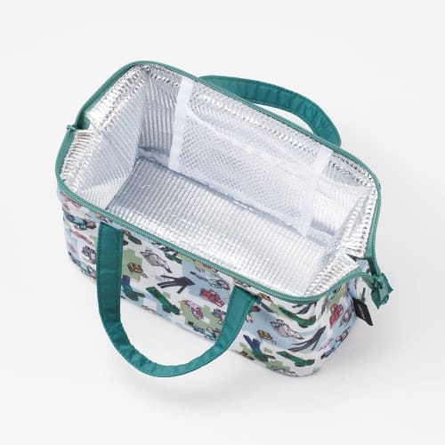 Skater KGA1-A Insulated Lunch Bag with Clasp Closure for Women, Minecraft Explorer/More