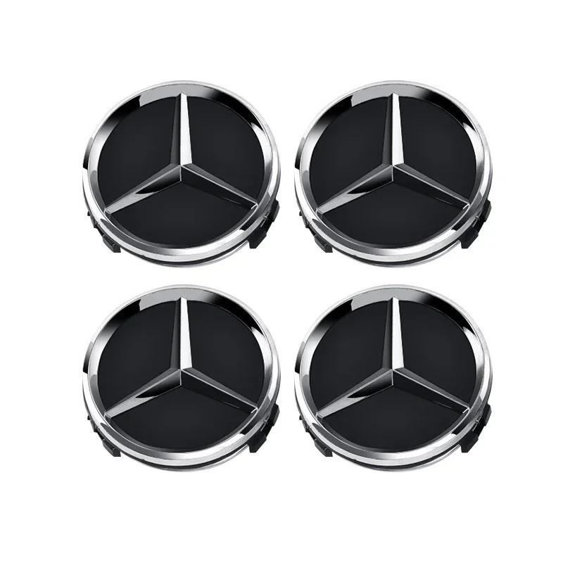 FHP3 4pcs 60mm Car wheel Hub Cap Emblem badge for Mercedes Benz C180 E300 GLC W163 W166 W167 W204 W205 W212 W213 X253 W117 W176 W164
