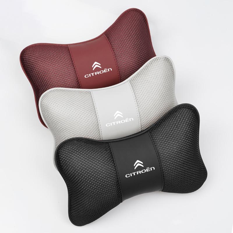 Ice Silk Breathable Car Seat Headrest Neck Pillow For Citroen C3 C5 C5X C4 e-C4 X e-C3 C-Elysee Berlingo C1 C-Crosser C6 C2