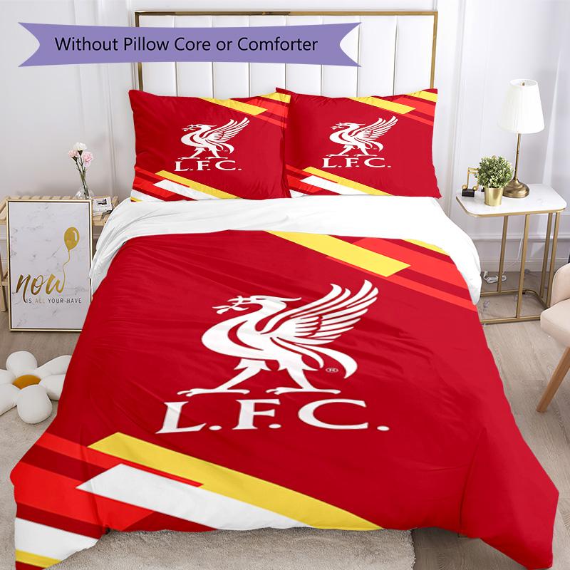 Liverpool Football Club Bedding Set Breathable Duvet Cover With Pillowcases Home Decoration Birthday Gift