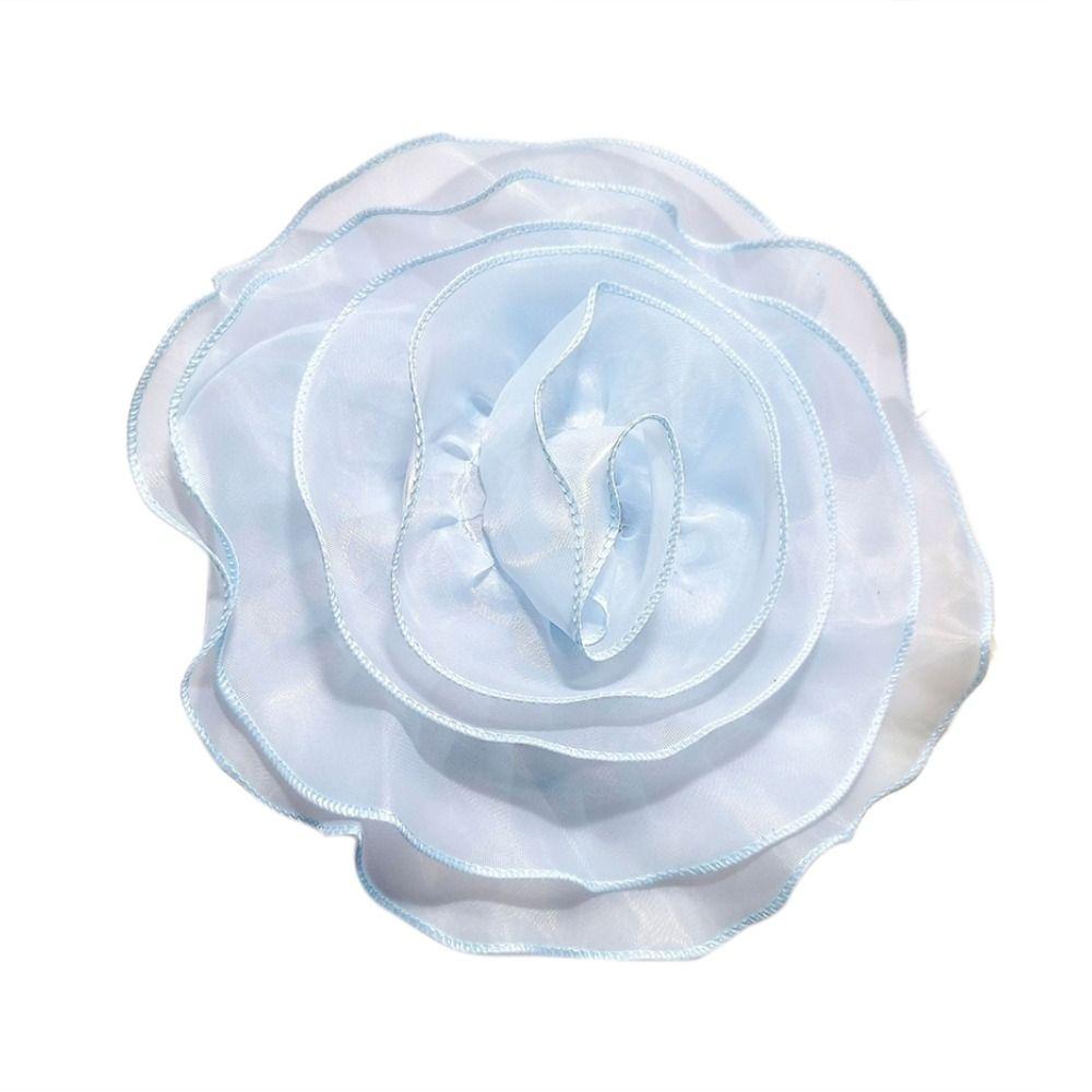 Fabric Artificial Rose Flower Patch 27CM Chest Flower Fashion Brooch