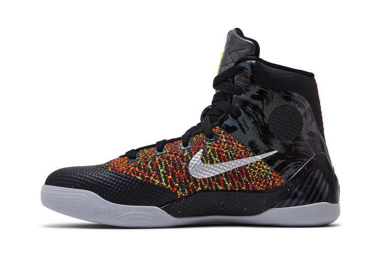 Детские кроссовки Nike Kobe 9 Elite Protro Masterpiece (2025) (GS) Черный/Металлик серебристый/Ярко-малиновый/Вольт